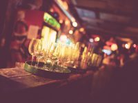 A close up of a ruin bar with drinks in Budapest.